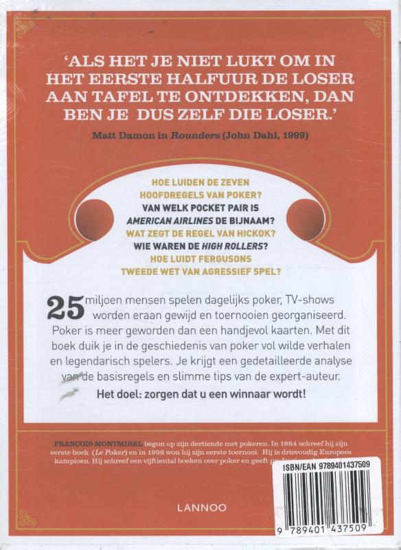 Achterkant van De Poker bijbel