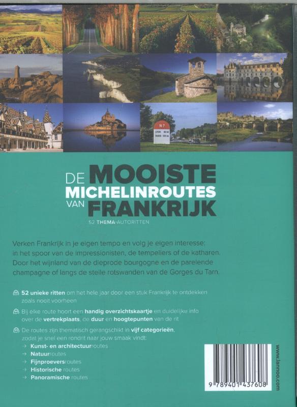 Achterkant van De mooiste Michelinroutes in Frankrijk
