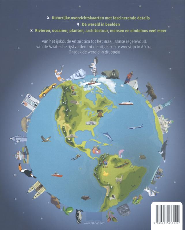 Achterkant van Lannoo's geïllustreerde atlas