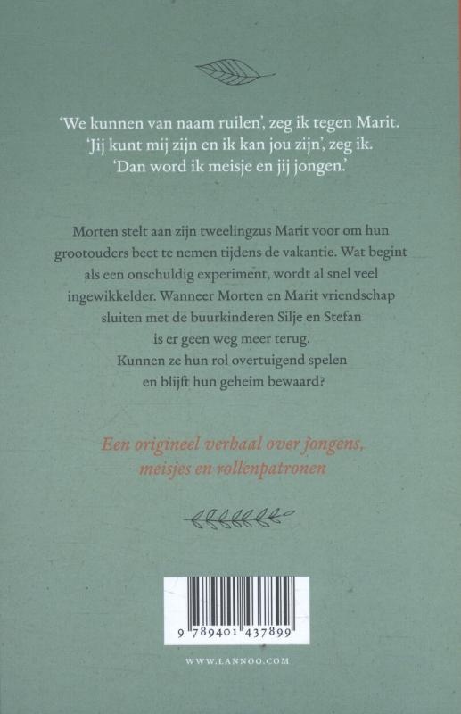 Achterkant van Meisje jongen jongen meisje