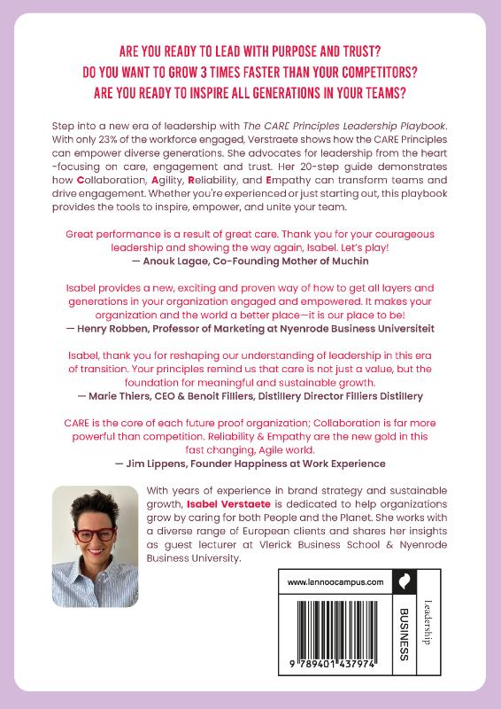 Achterkant van The CARE Principles - Leadership Playbook