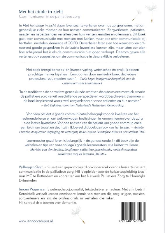 Achterkant van Met het einde in zicht