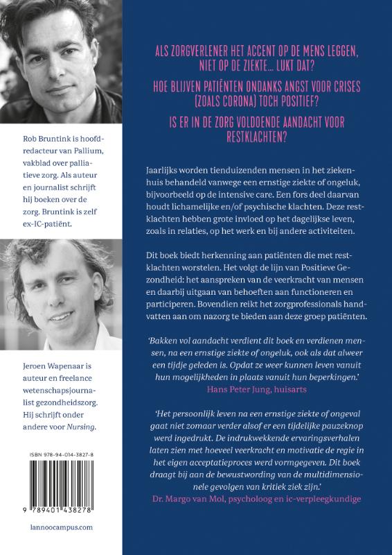 Achterkant van Nazorg aan patiënten na een zware ziekte of ongeval