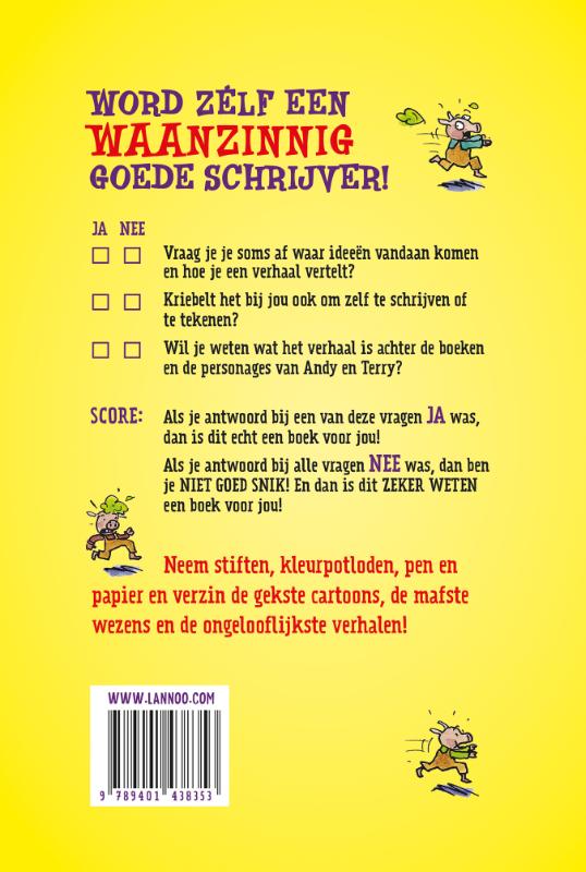 Achterkant van Hoe schrijf ik zelf een waanzinnig boek?