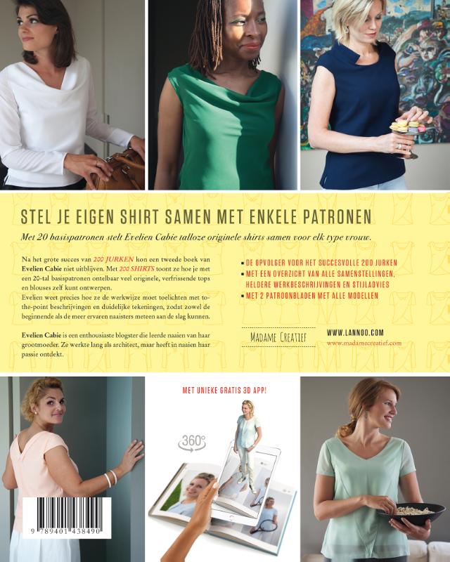 Achterkant van 200 shirts