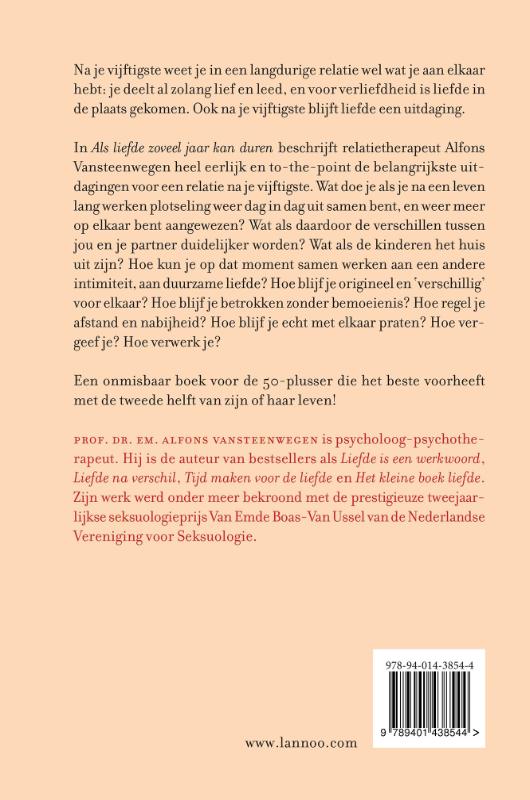 Achterkant van Als liefde zoveel jaar kan duren