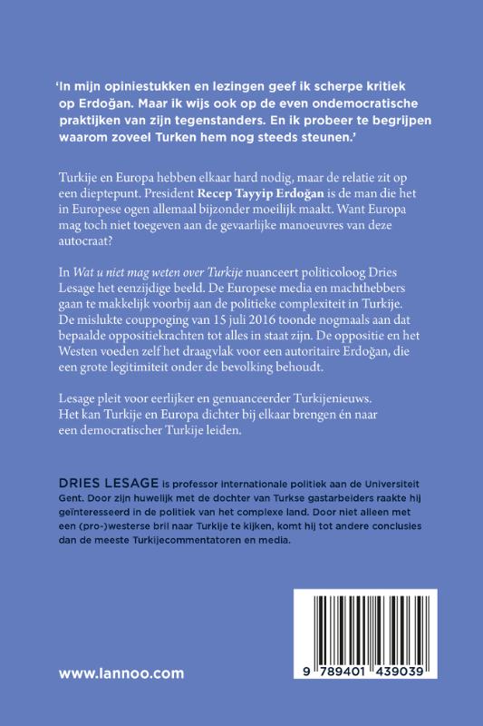 Achterkant van Wat u niet mag weten over Turkije