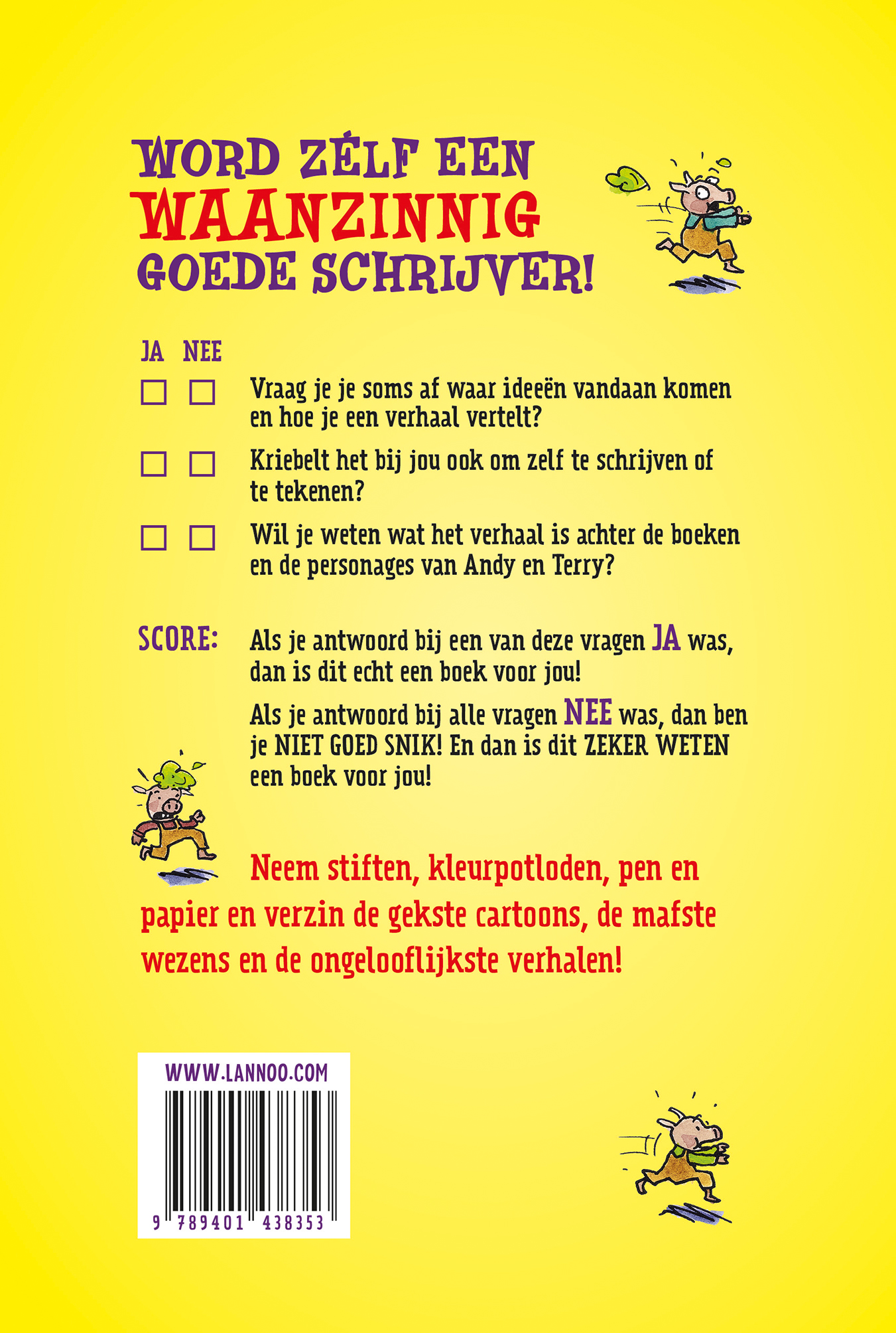 Achterkant van Hoe schrijf ik zelf een waanzinnig boek?