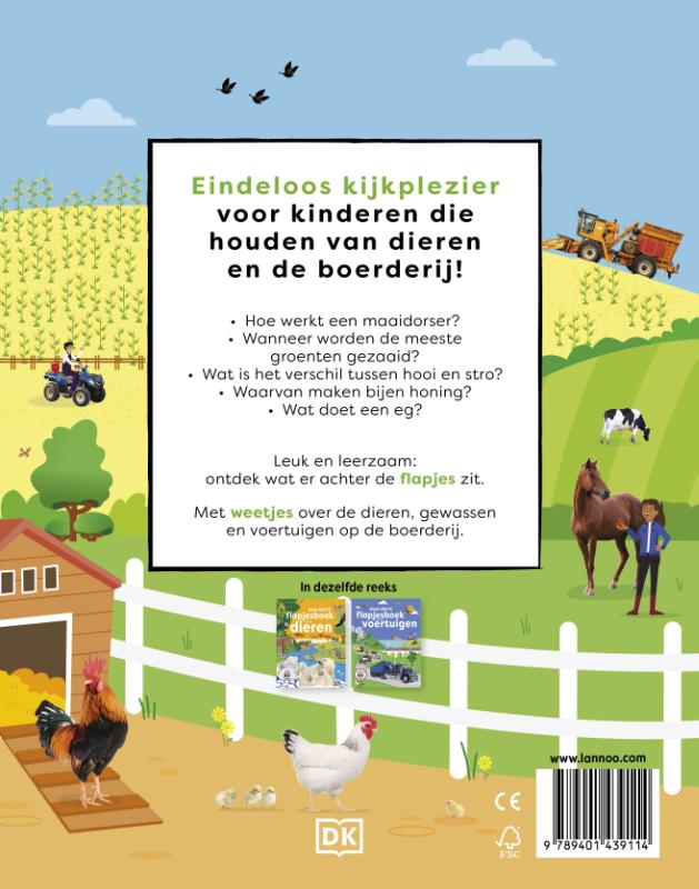 Achterkant van Mijn grote flapjesboek van de boerderij
