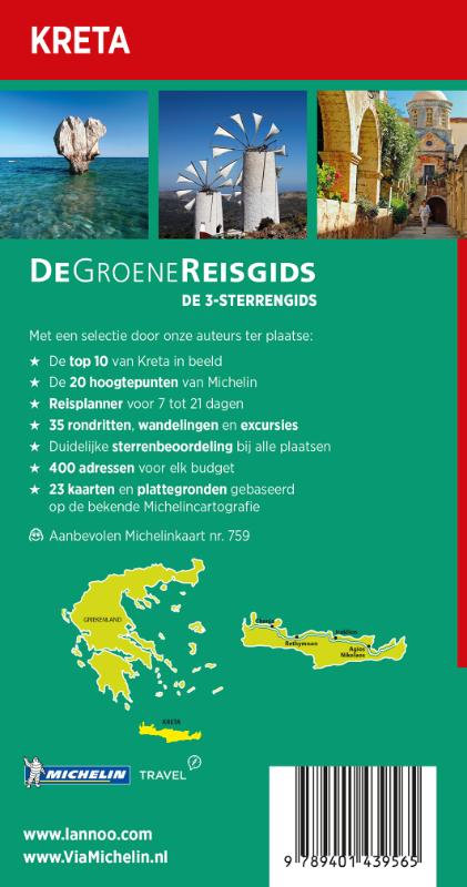 Achterkant van De Groene Reisgids - Kreta
