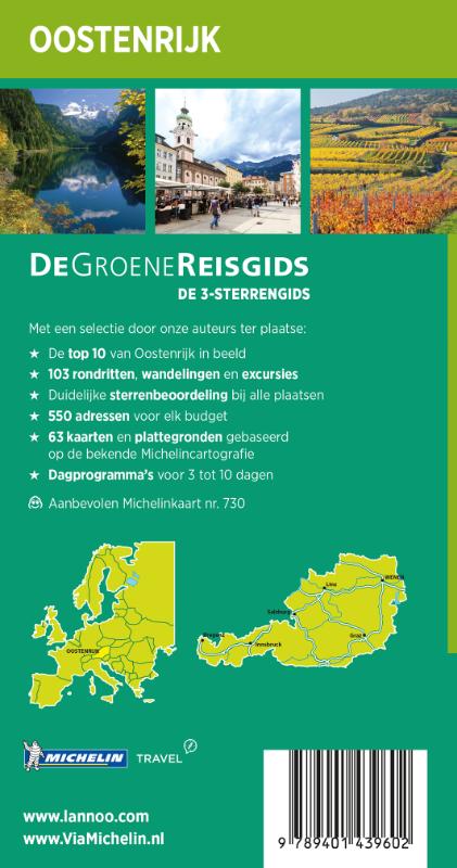Achterkant van De Groene Reisgids - Oostenrijk