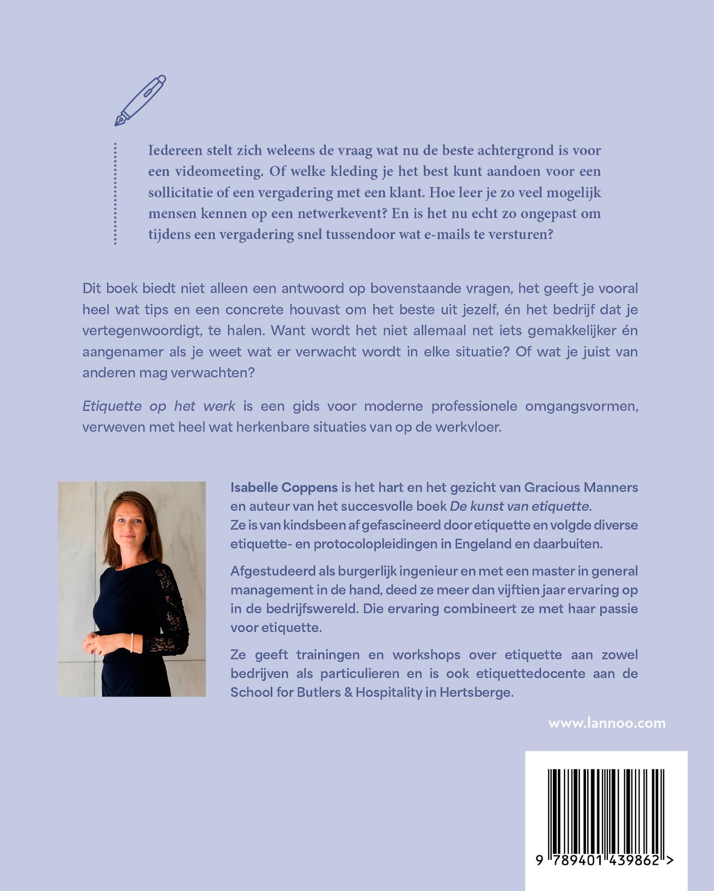 Achterkant van Etiquette op het werk