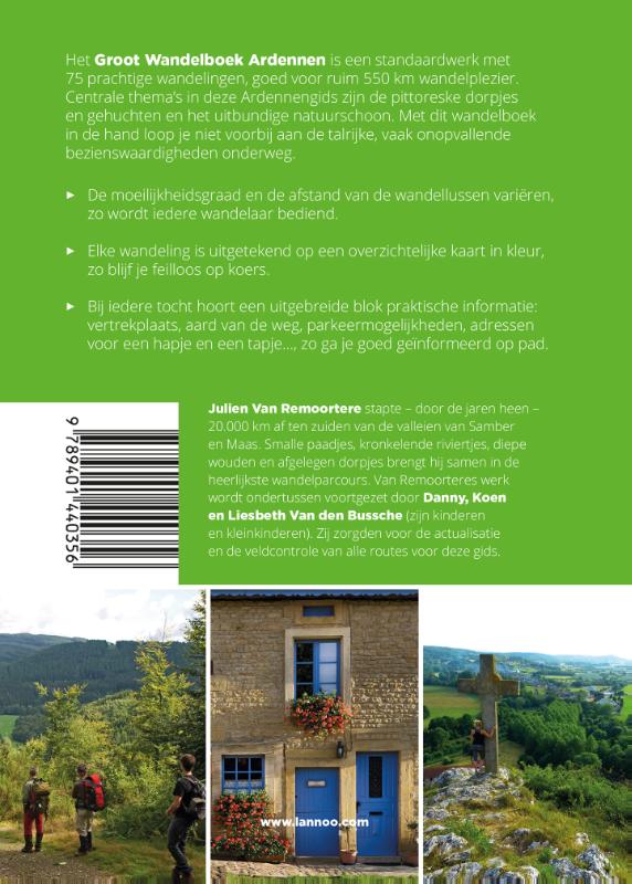 Achterkant van Groot Wandelboek Ardennen