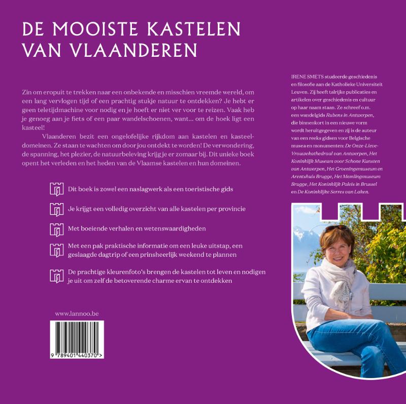 Achterkant van De mooiste kastelen van Vlaanderen