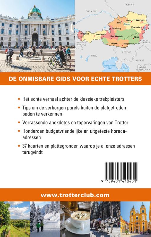 Achterkant van Trotter Oostenrijk