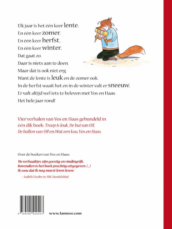 Achterkant van Vos en Haas