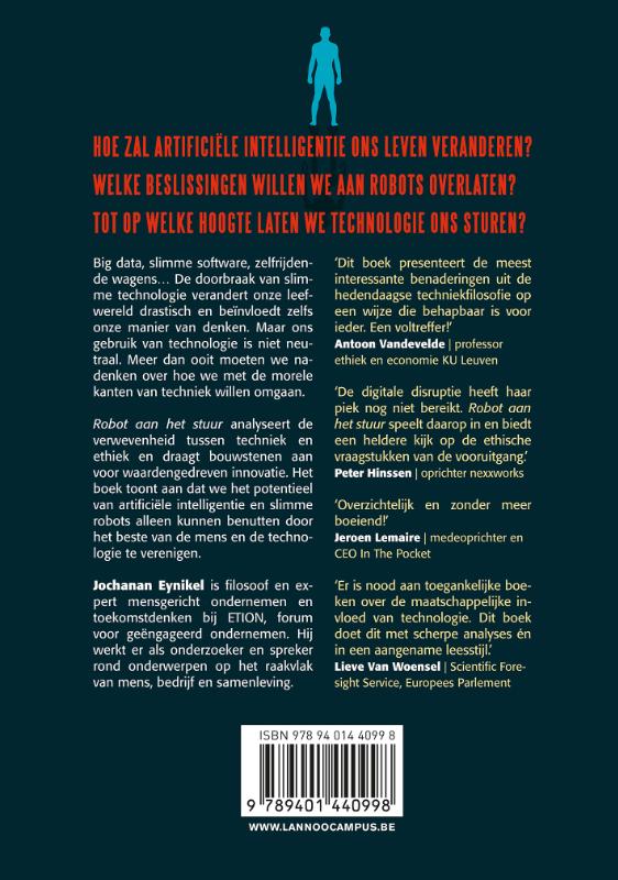 Achterkant van Robot aan het stuur