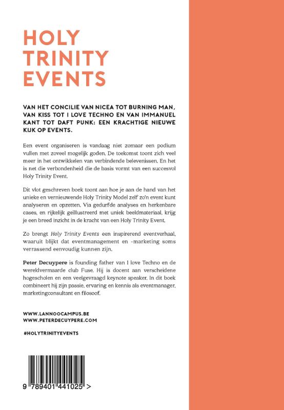 Achterkant van Holy trinity events