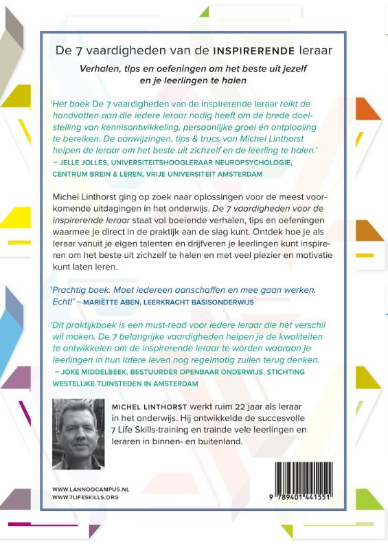 Achterkant van De 7 vaardigheden van de inspirerende leraar