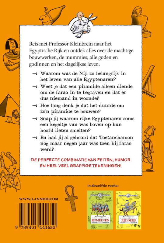 Achterkant van Professor Kleinbrein - De Egyptenaren