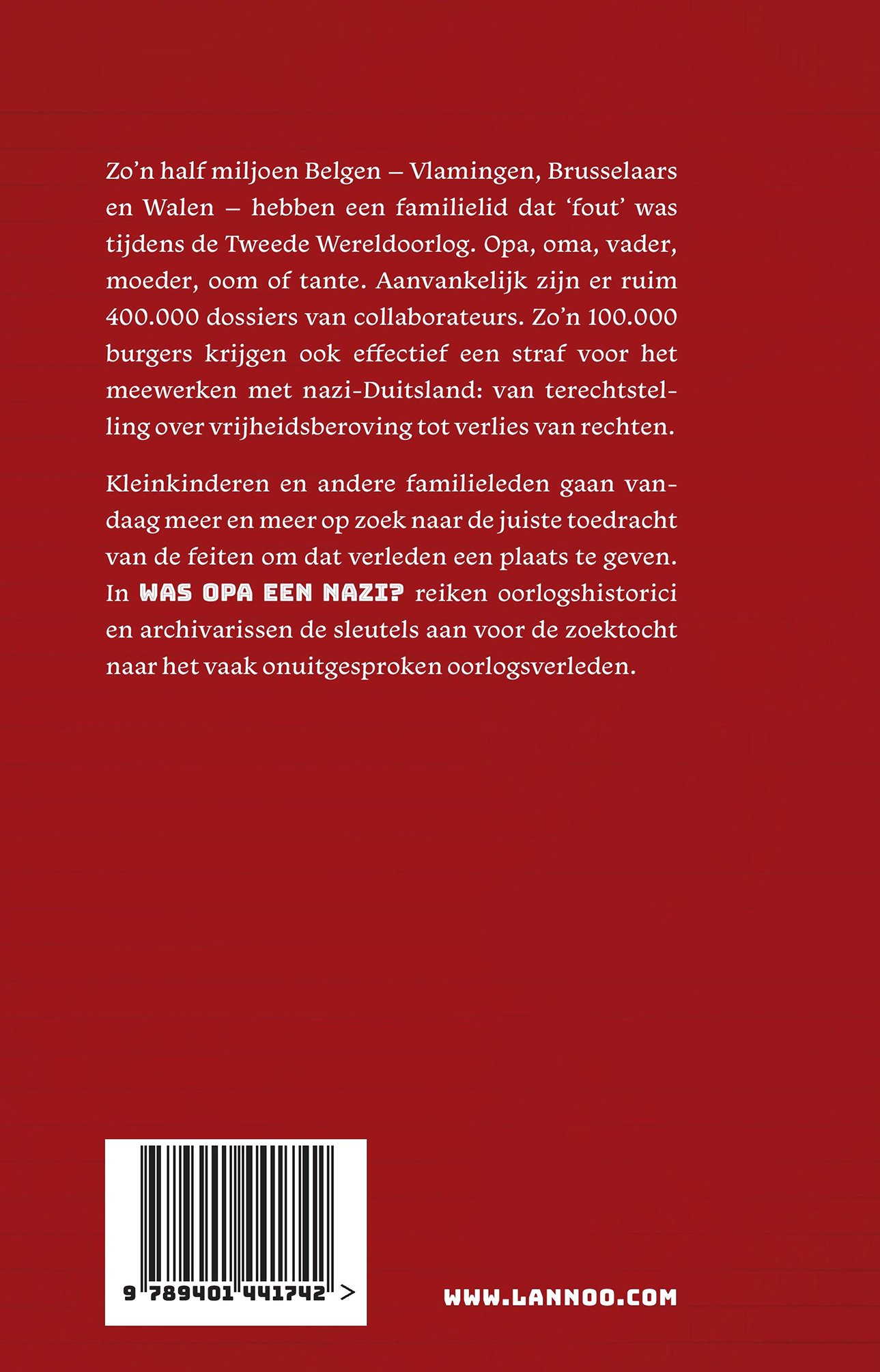 Achterkant van Was opa een Nazi?