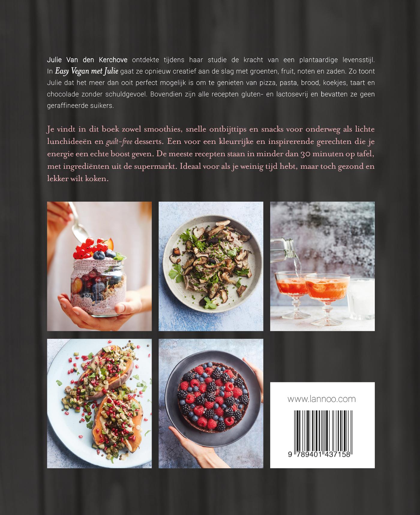 Achterkant van Easy Vegan met Julie