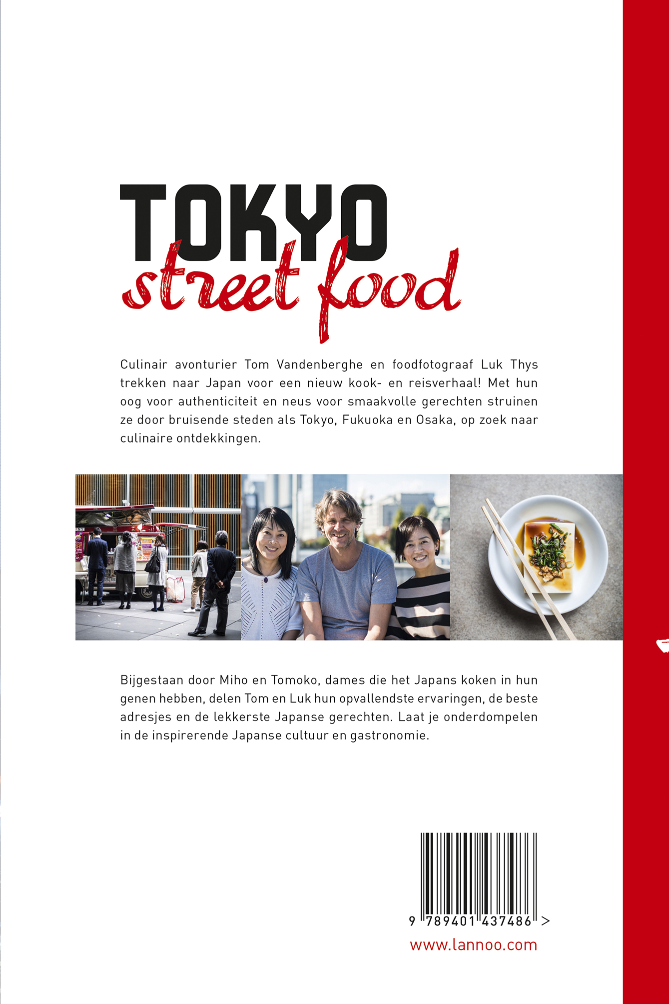 Achterkant van Tokyo street food
