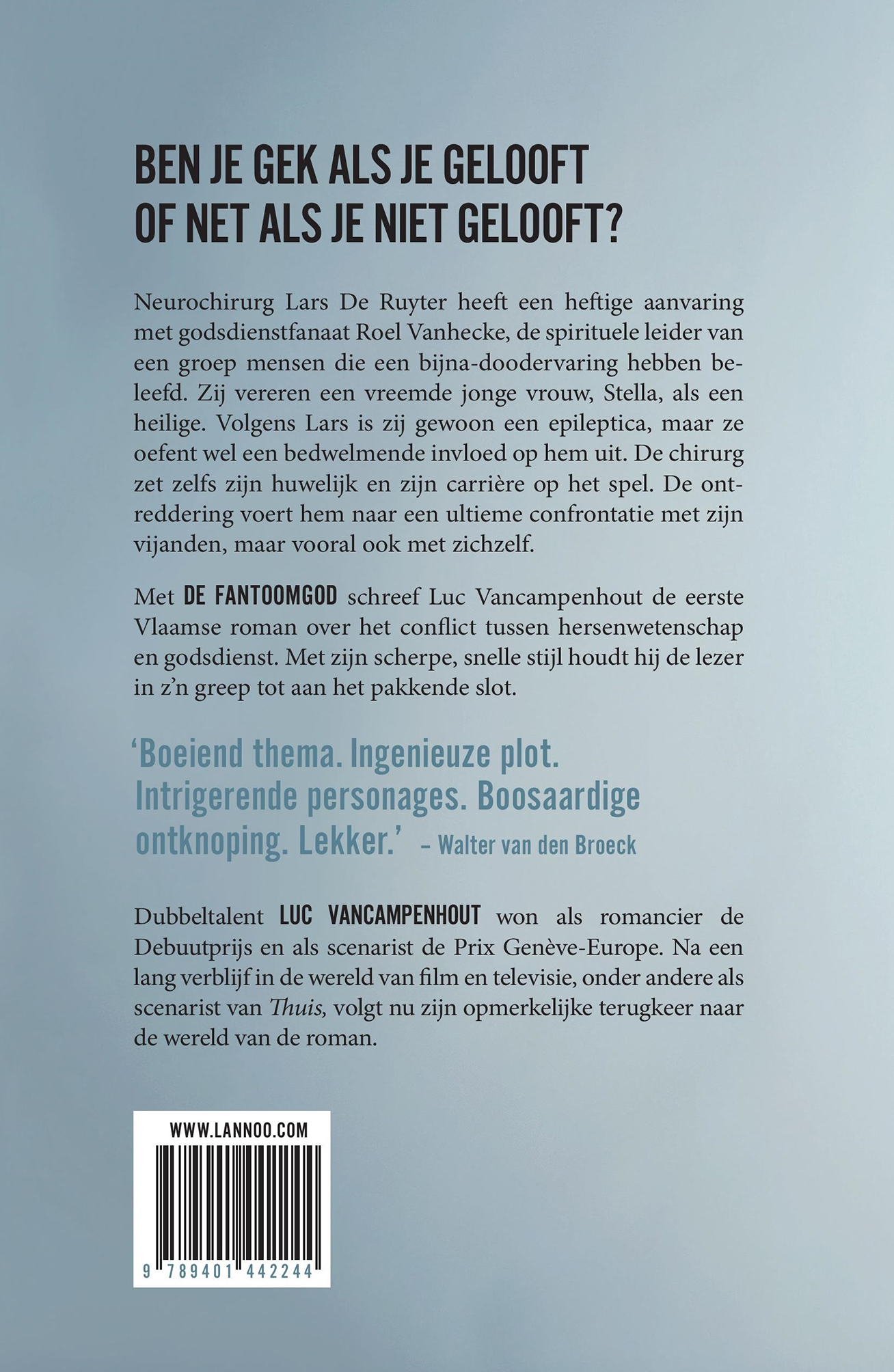 Achterkant van De fantoomgod