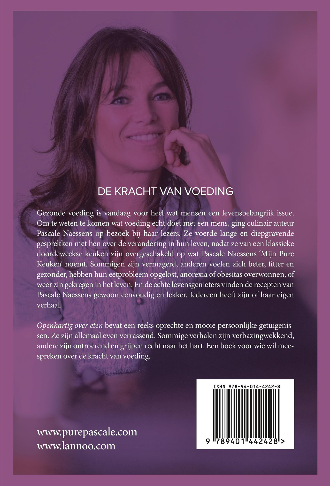 Achterkant van Openhartig over eten