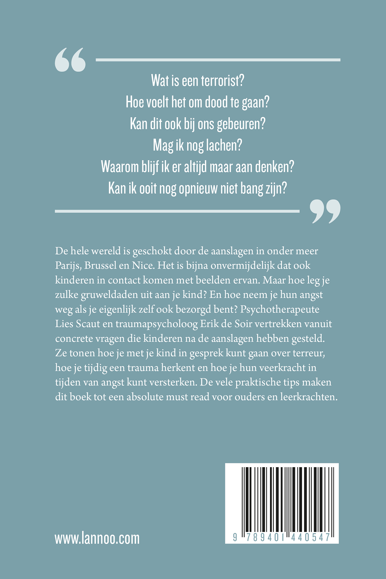 Achterkant van Moet ik nu bang zijn
