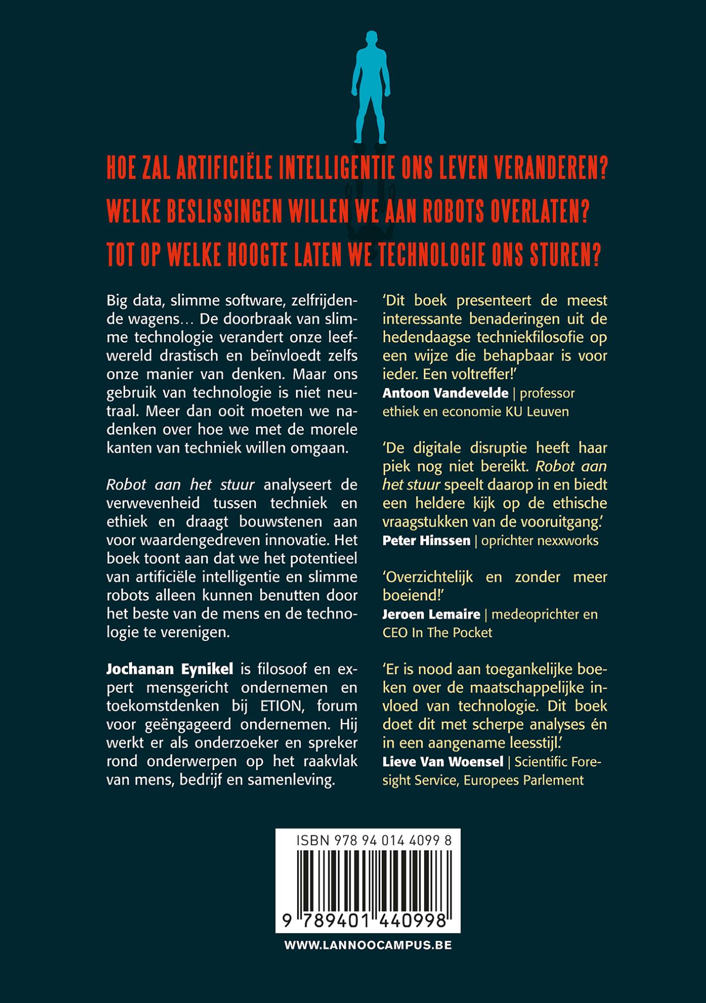 Achterkant van Robot aan het stuur
