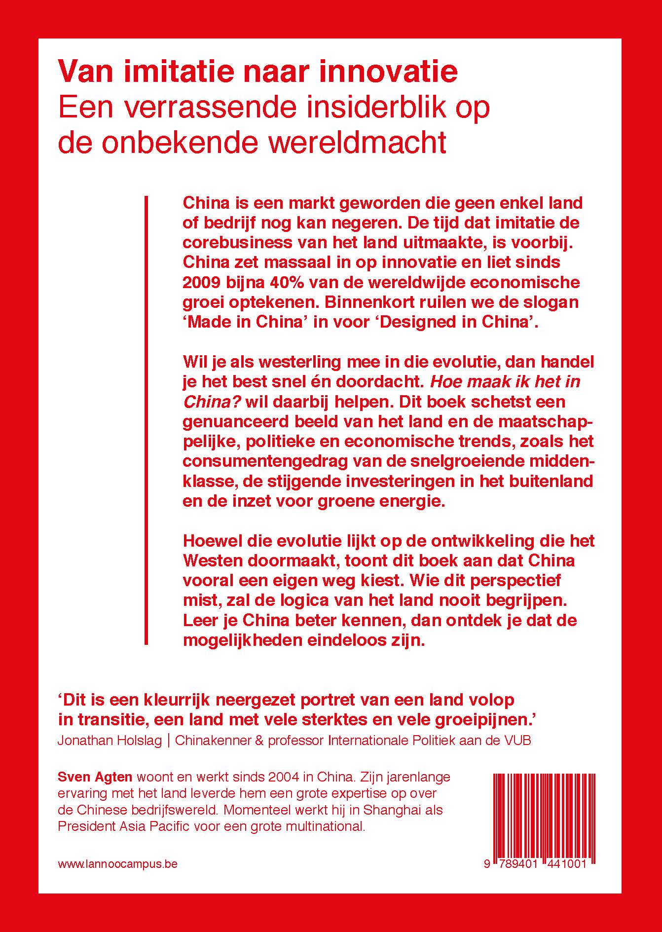 Achterkant van Hoe maak ik het in China?
