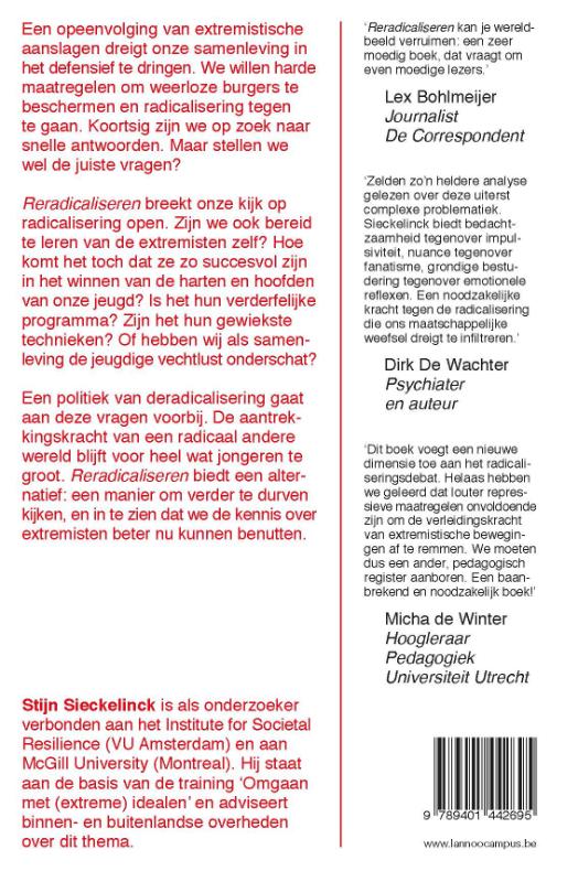 Achterkant van Reradicaliseren