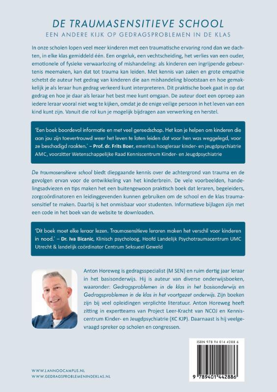 Achterkant van De traumasensitieve school