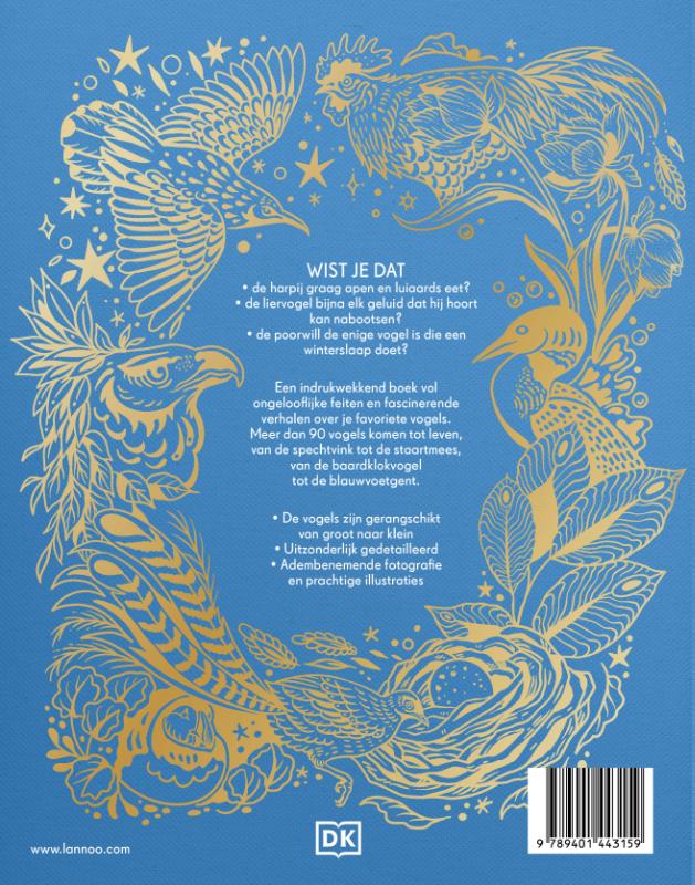 Achterkant van Het dikke boek van alle bijzondere vogels