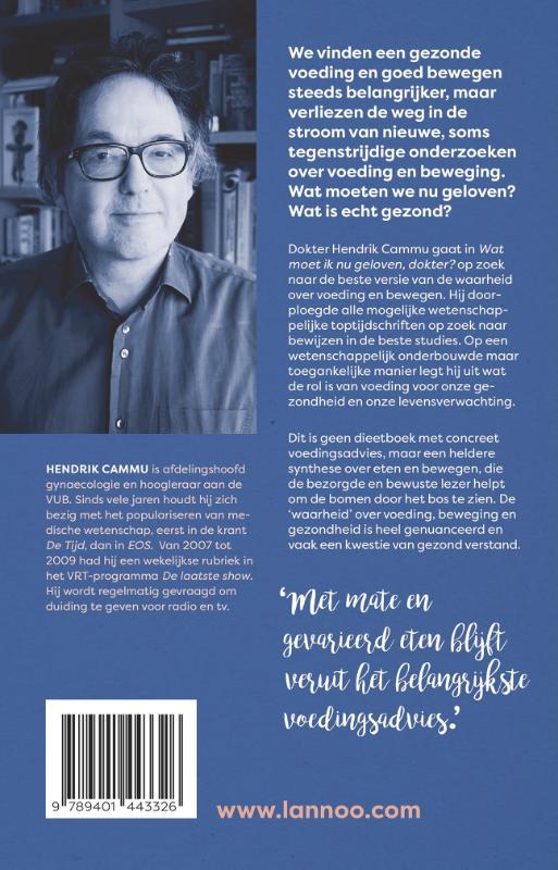 Achterkant van Wat moet ik nu geloven, dokter?