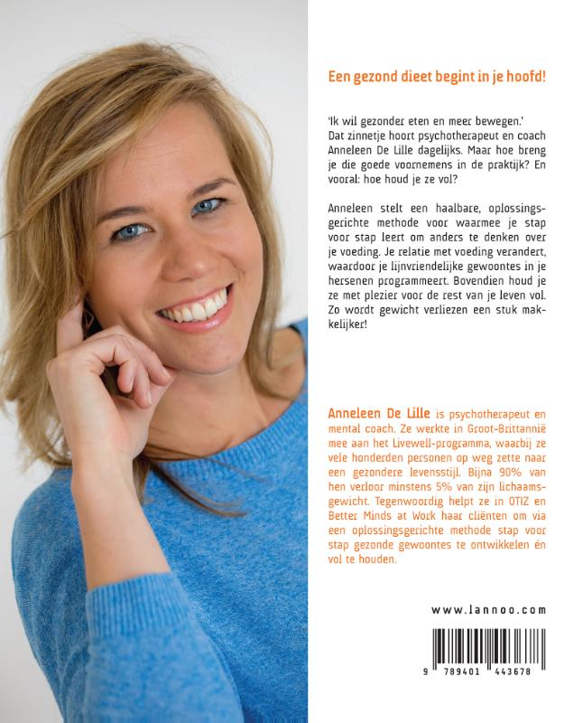 Achterkant van Denk gezond, dieet gezond