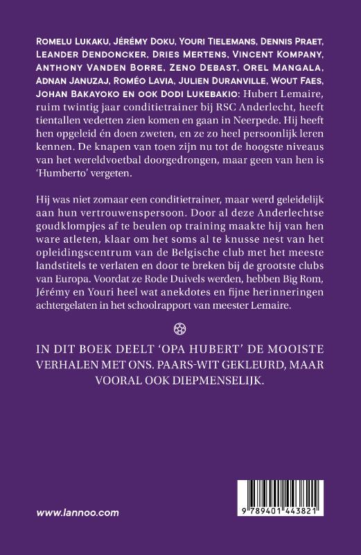 Achterkant van Achter de schermen bij Sporting Anderlecht