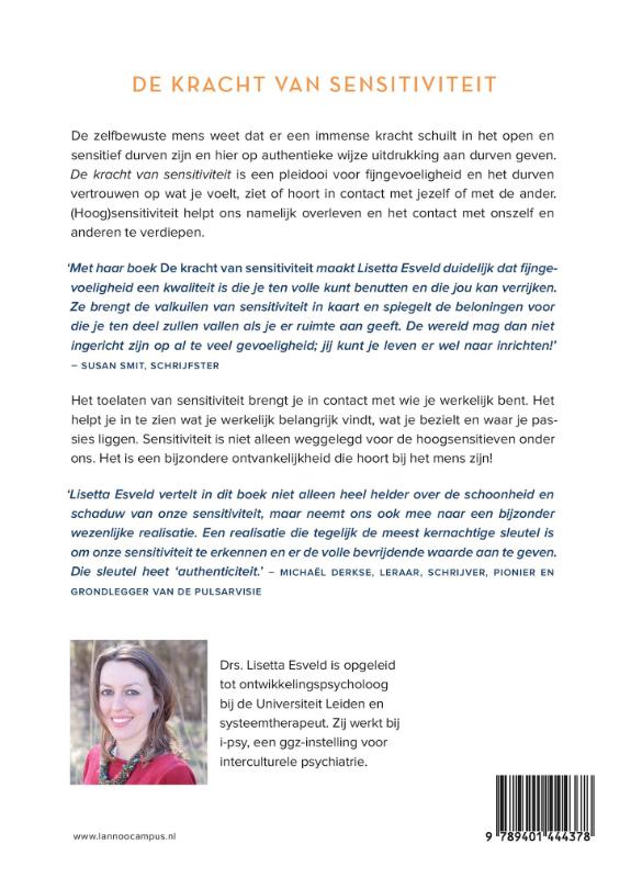 Achterkant van De kracht van sensitiviteit