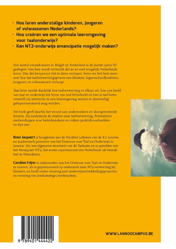 Achterkant van Taal leren