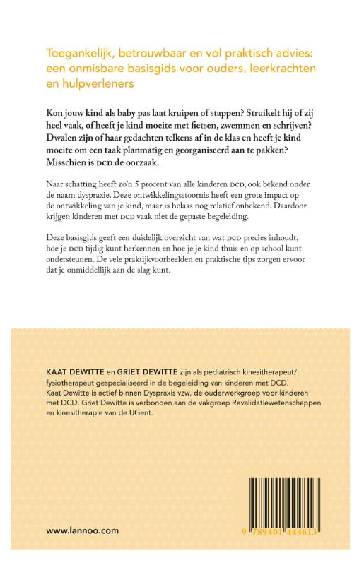 Achterkant van Mijn kind heeft DCD
