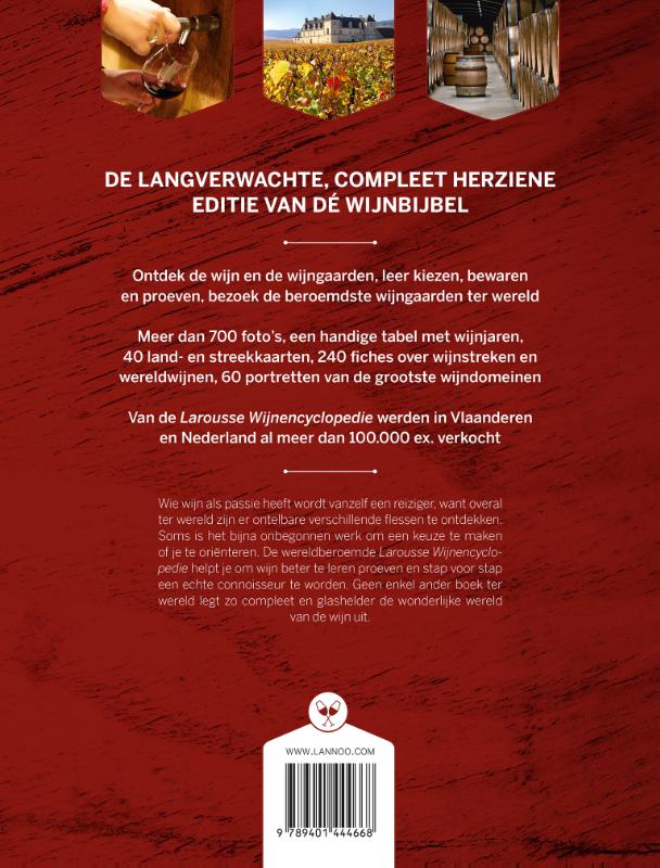 Achterkant van Larousse wijnencyclopedie