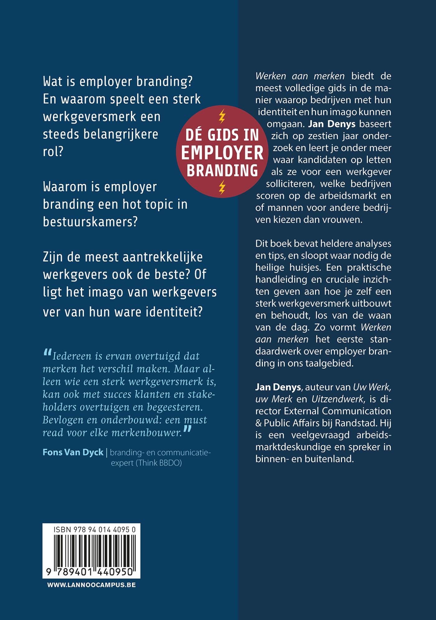 Achterkant van Werken aan merken