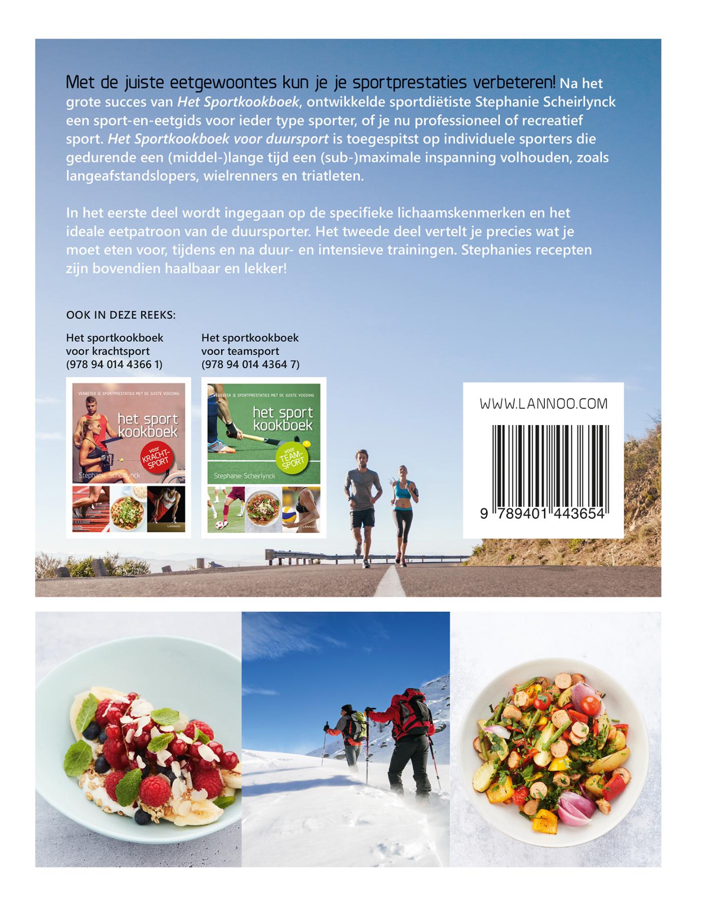 Achterkant van Het sportkookboek voor duursport