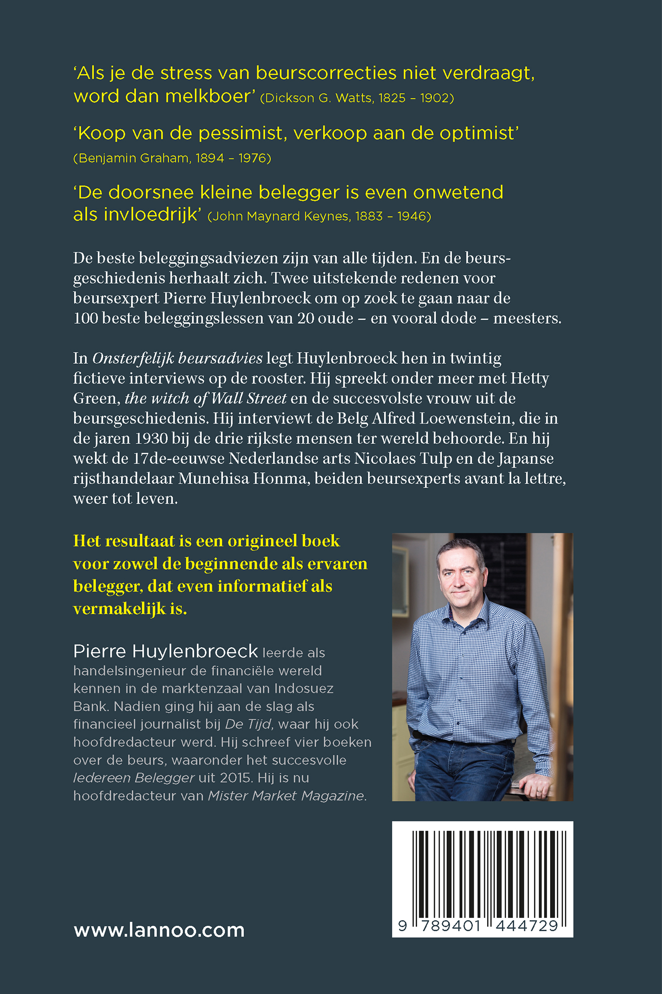 Achterkant van Onsterfelijk beursadvies