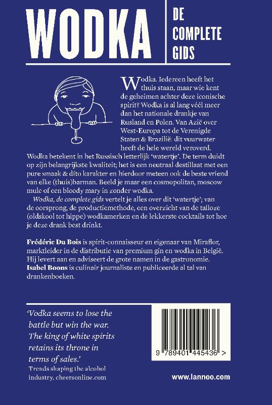 Achterkant van Wodka