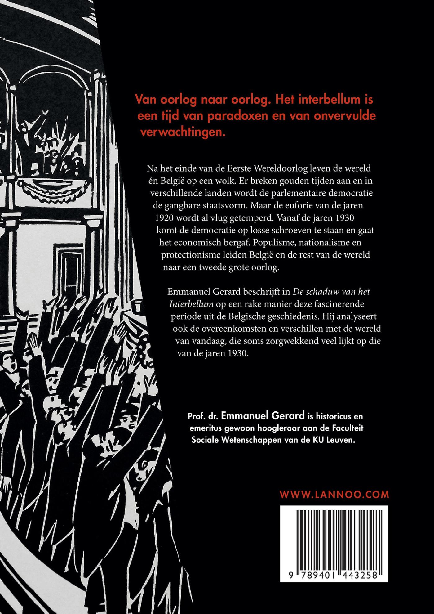 Achterkant van De schaduw van het interbellum