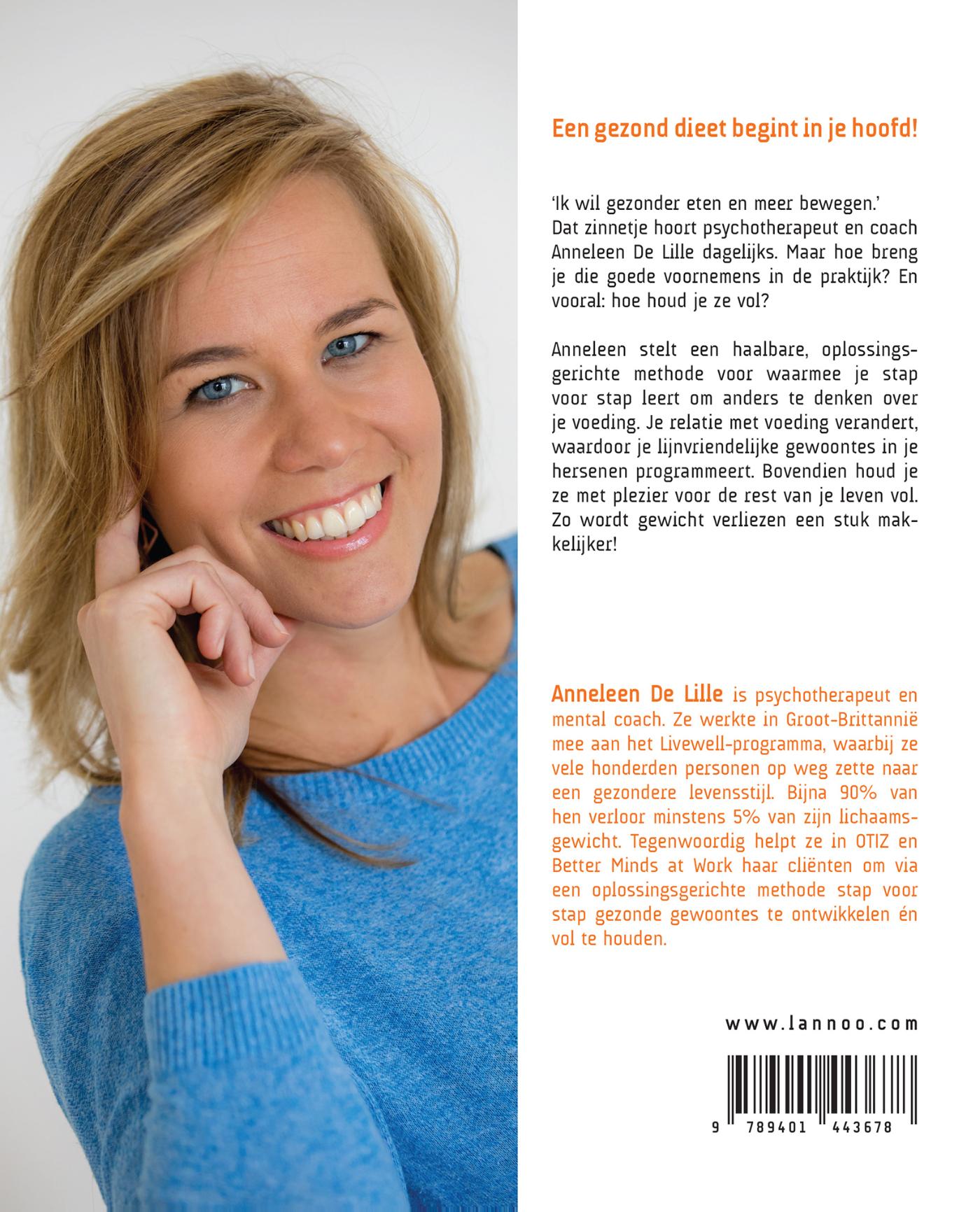 Achterkant van Denk gezond, dieet gezond