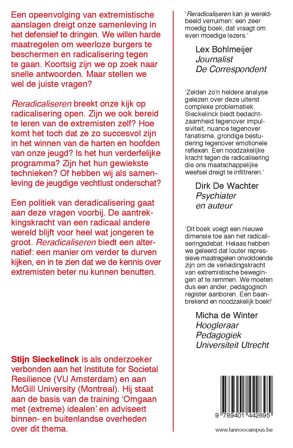 Achterkant van Reradicaliseren