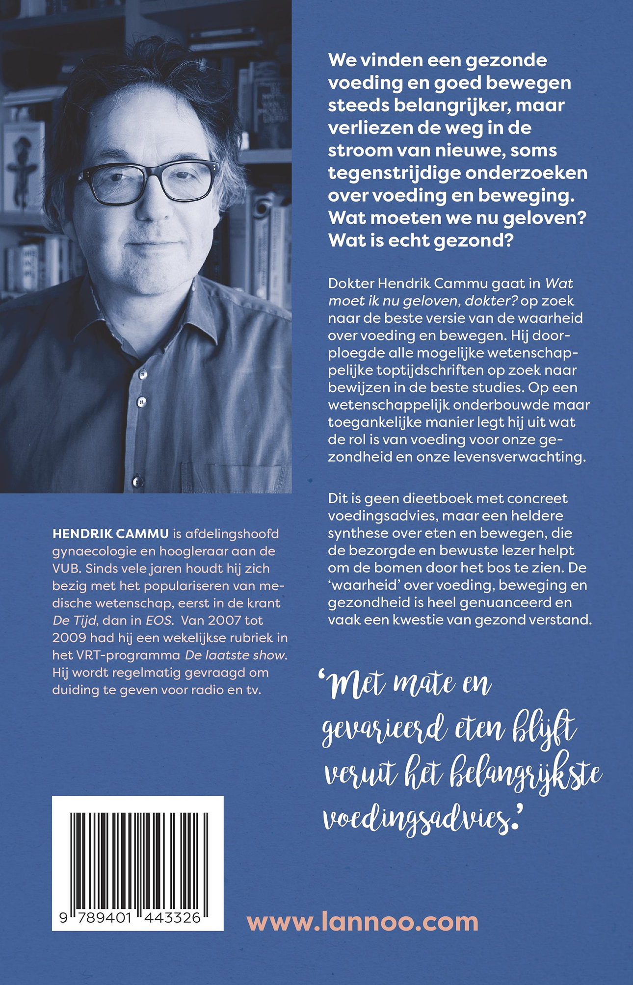 Achterkant van Wat moet ik nu geloven, dokter?